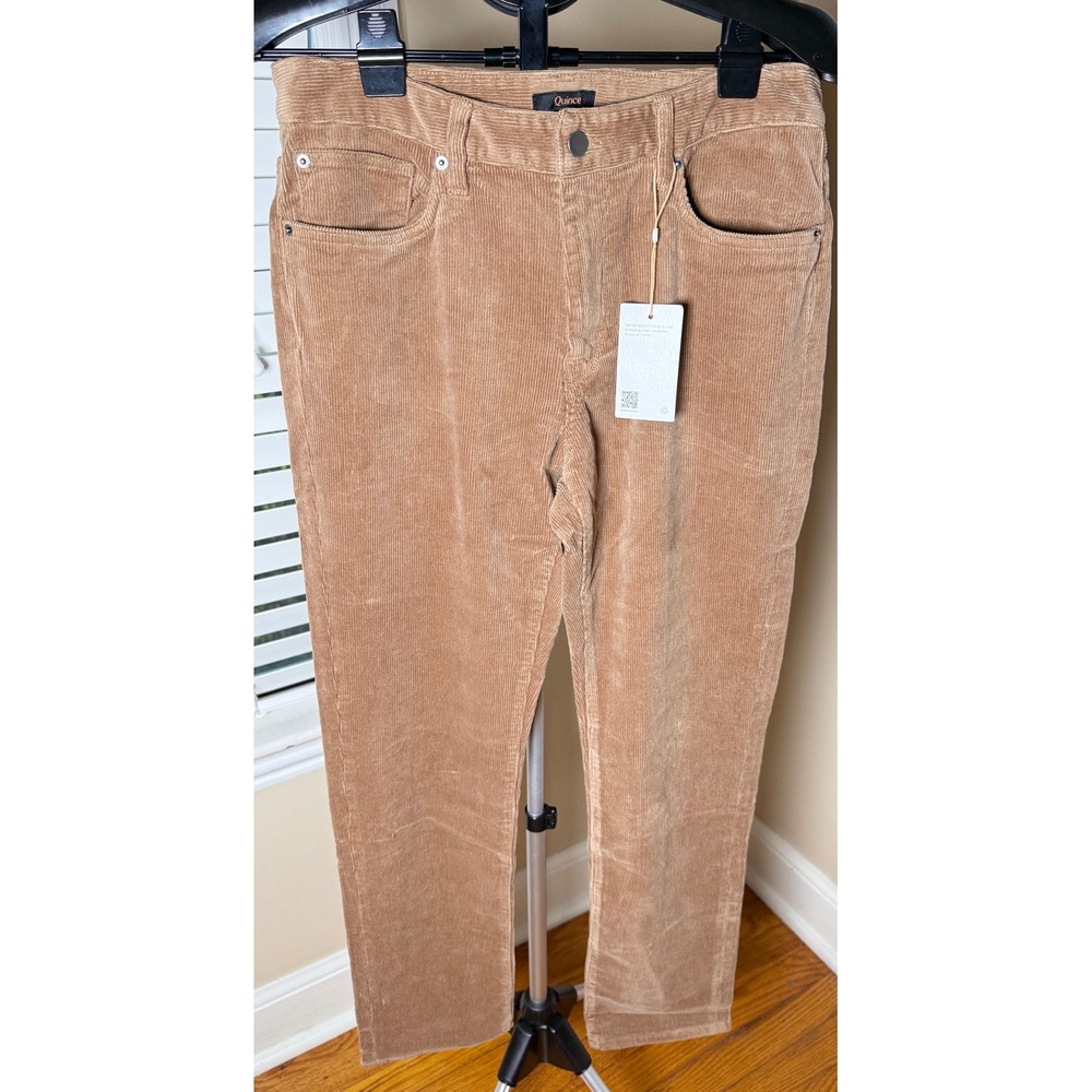 Quince Mens Organic Stretch Corduroy 5-Pocket Pants Warm Brown 30x32 NWT